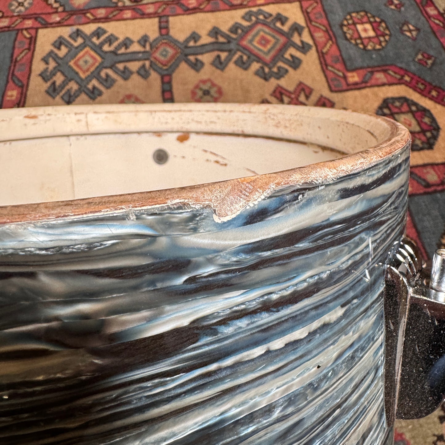 1960s Ludwig 9x13 Super Classic Tom Drum Oyster Blue Pearl