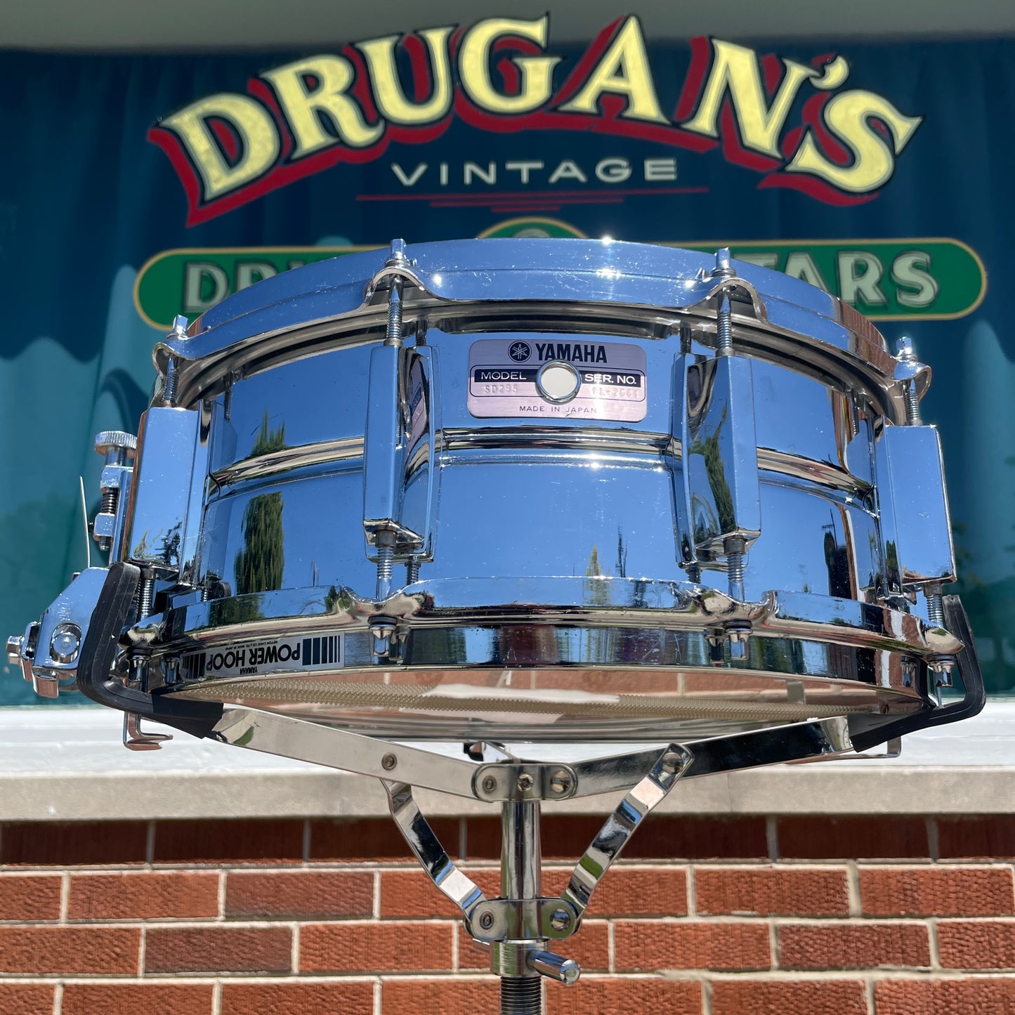 1980s Yamaha SD-295 5.5x14 Snare Drum Chrome 10-Lug MIJ