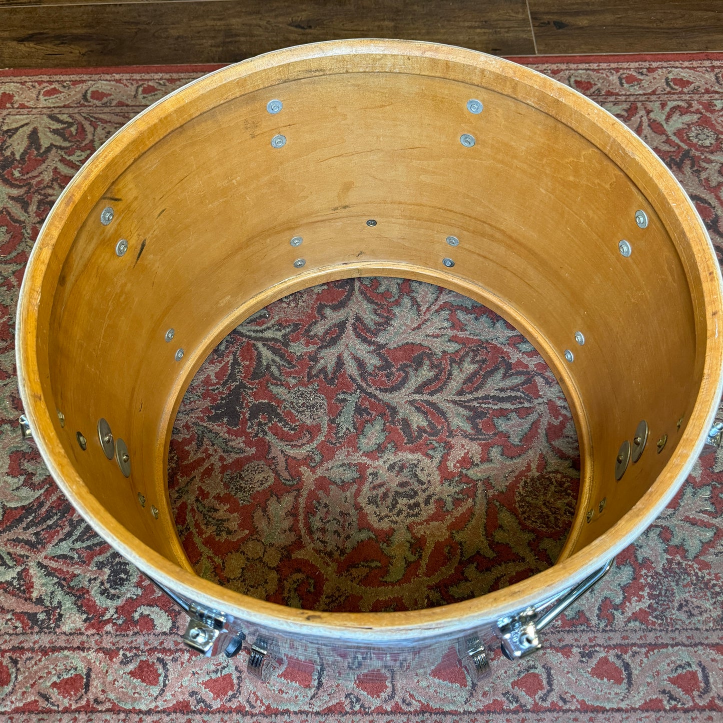 1960s Ludwig 14x20 Virgin Bass Drum Oyster Blue Pearl Rock Duo