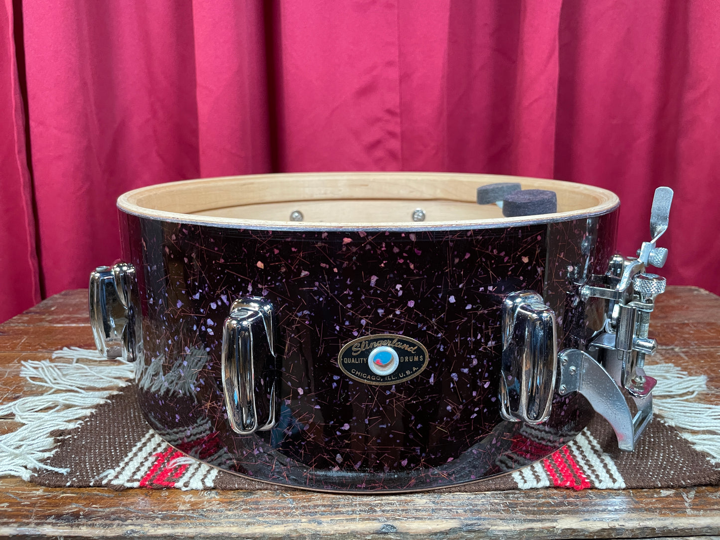 1959 Slingerland 5.5x14 Gene Krupa Radio King No. 143 Snare Drum Solid Shell Capri Pearl
