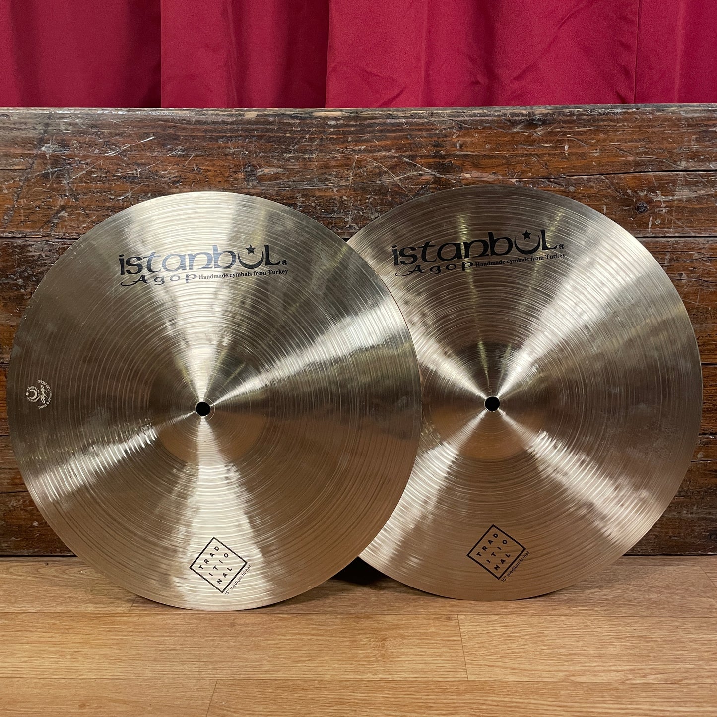 15" Istanbul Agop Traditional Medium Hi-Hat Cymbal Pair 1164g/1348g *Video Demo*