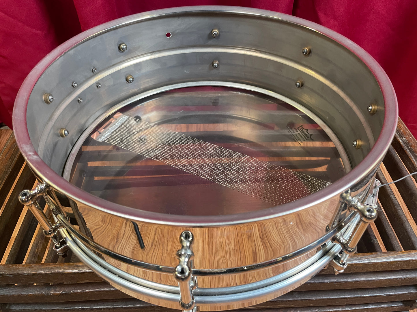1920s Leedy 5x14 Ideal Model No. 931 8 Lug Snare Drum NOB w/ Original Case