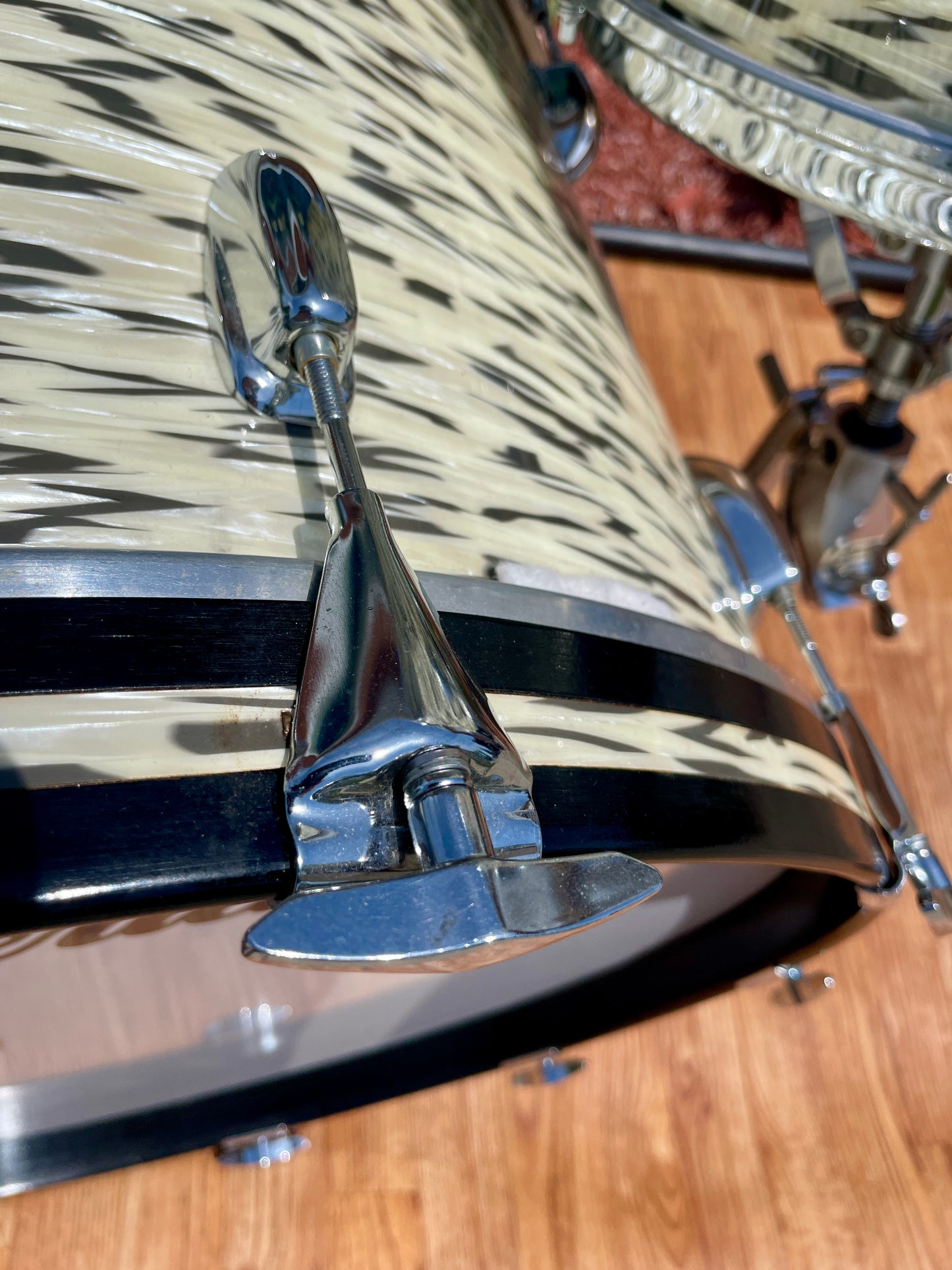 1985 Slingerland Magnum "Holland" Drum Set White Tiger Pearl 24/13/16/18