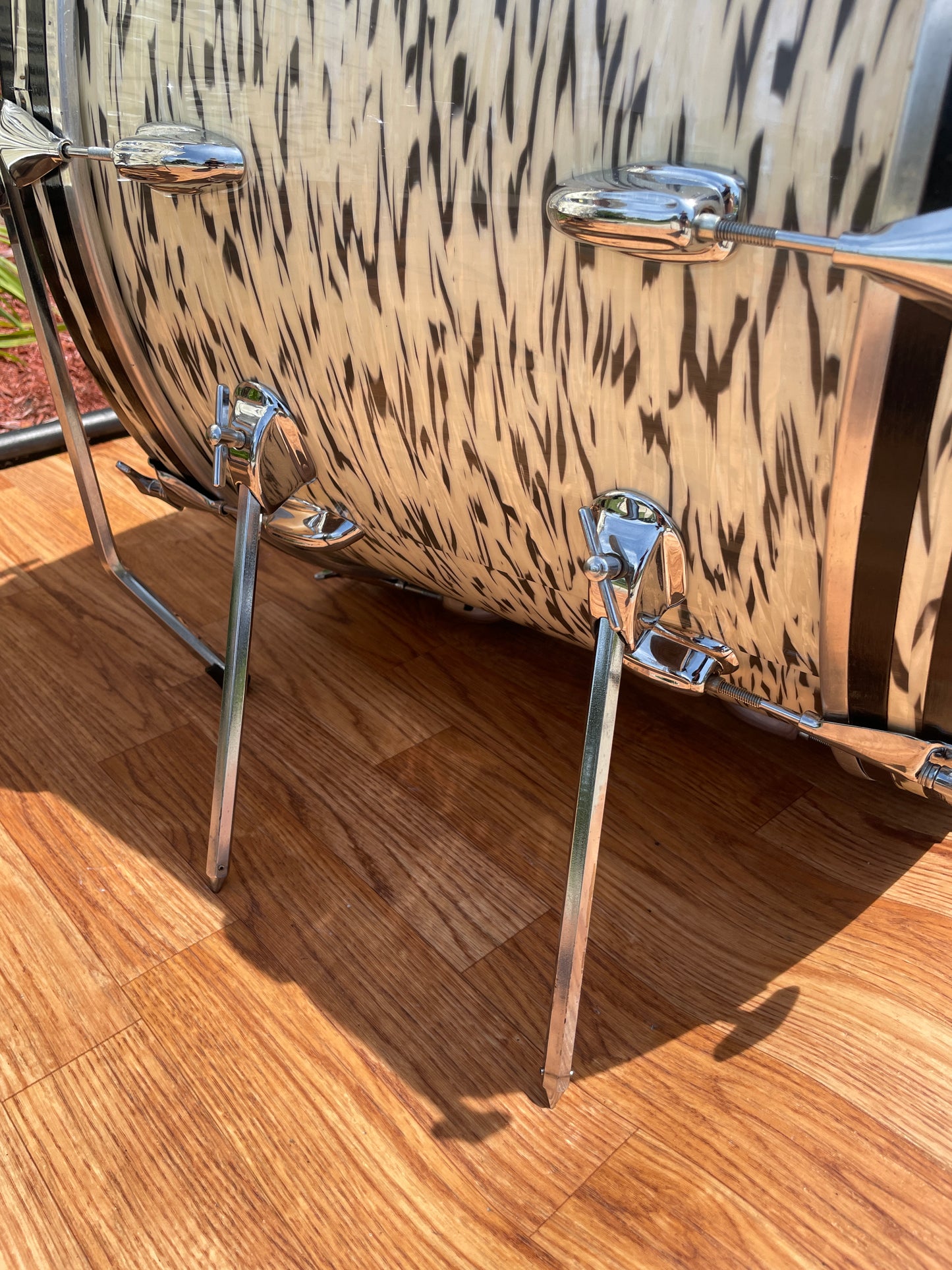 1985 Slingerland Magnum "Holland" Drum Set White Tiger Pearl 24/13/16/18