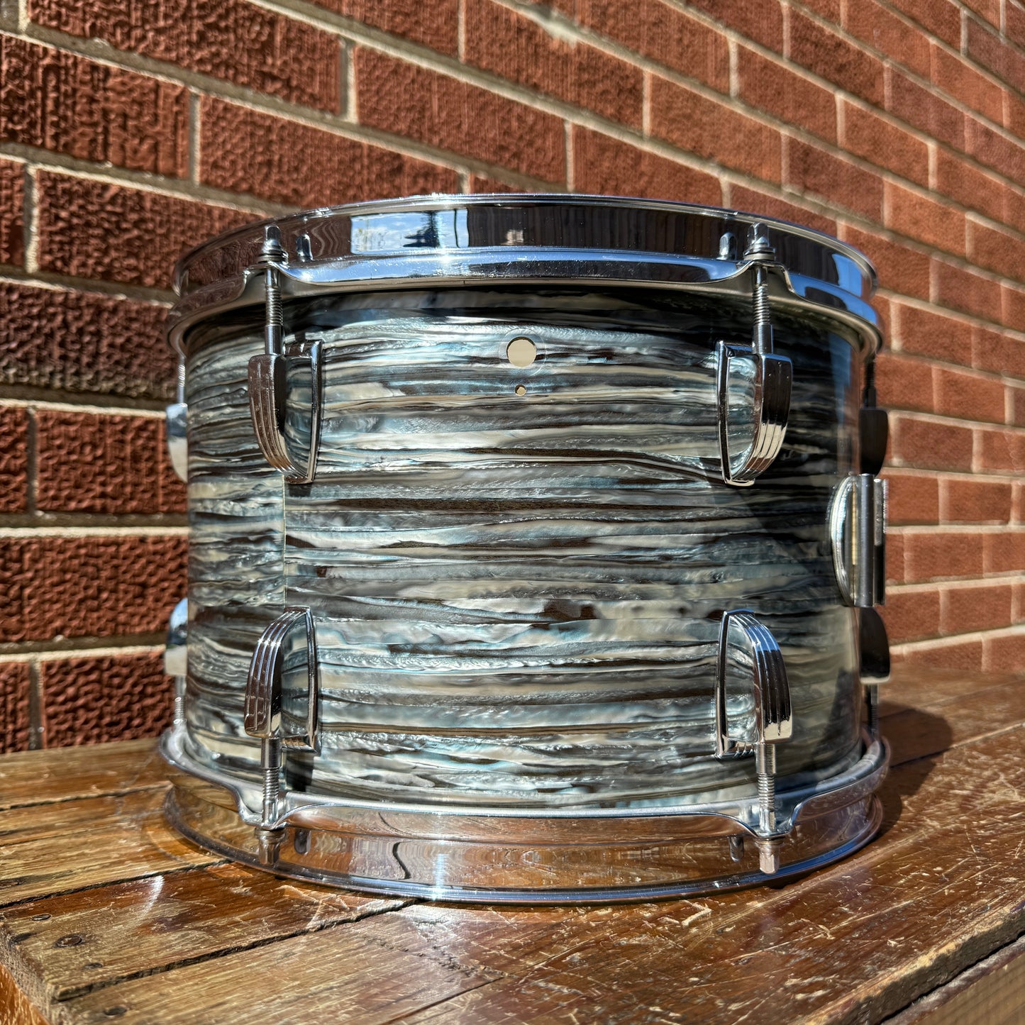 1960s Ludwig 8x12 Tom Drum Oyster Blue Pearl #2