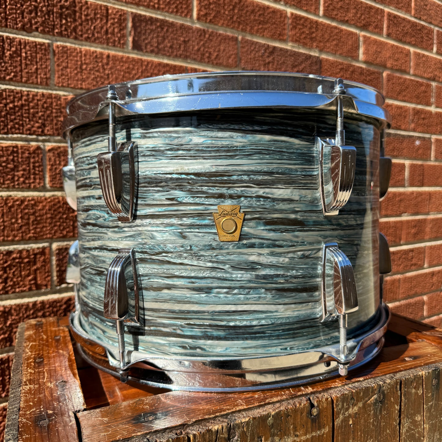 1960s Ludwig 9x13 Super Classic Tom Drum Oyster Blue Pearl