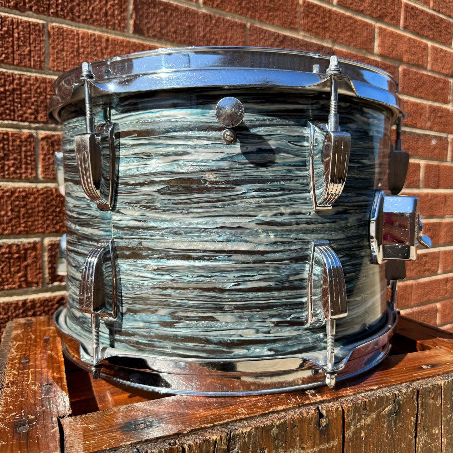1960s Ludwig 9x13 Super Classic Tom Drum Oyster Blue Pearl