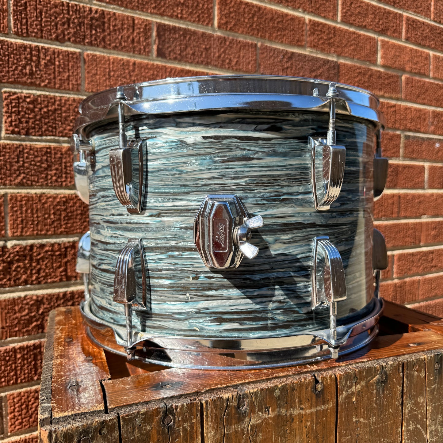 1960s Ludwig 9x13 Super Classic Tom Drum Oyster Blue Pearl