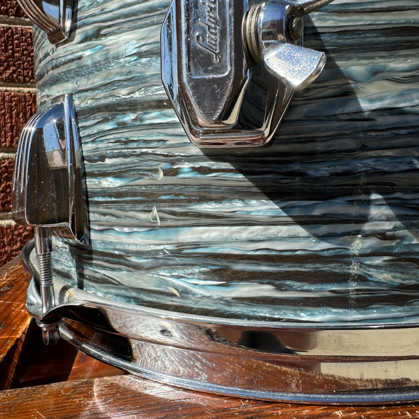 1960s Ludwig 9x13 Super Classic Tom Drum Oyster Blue Pearl