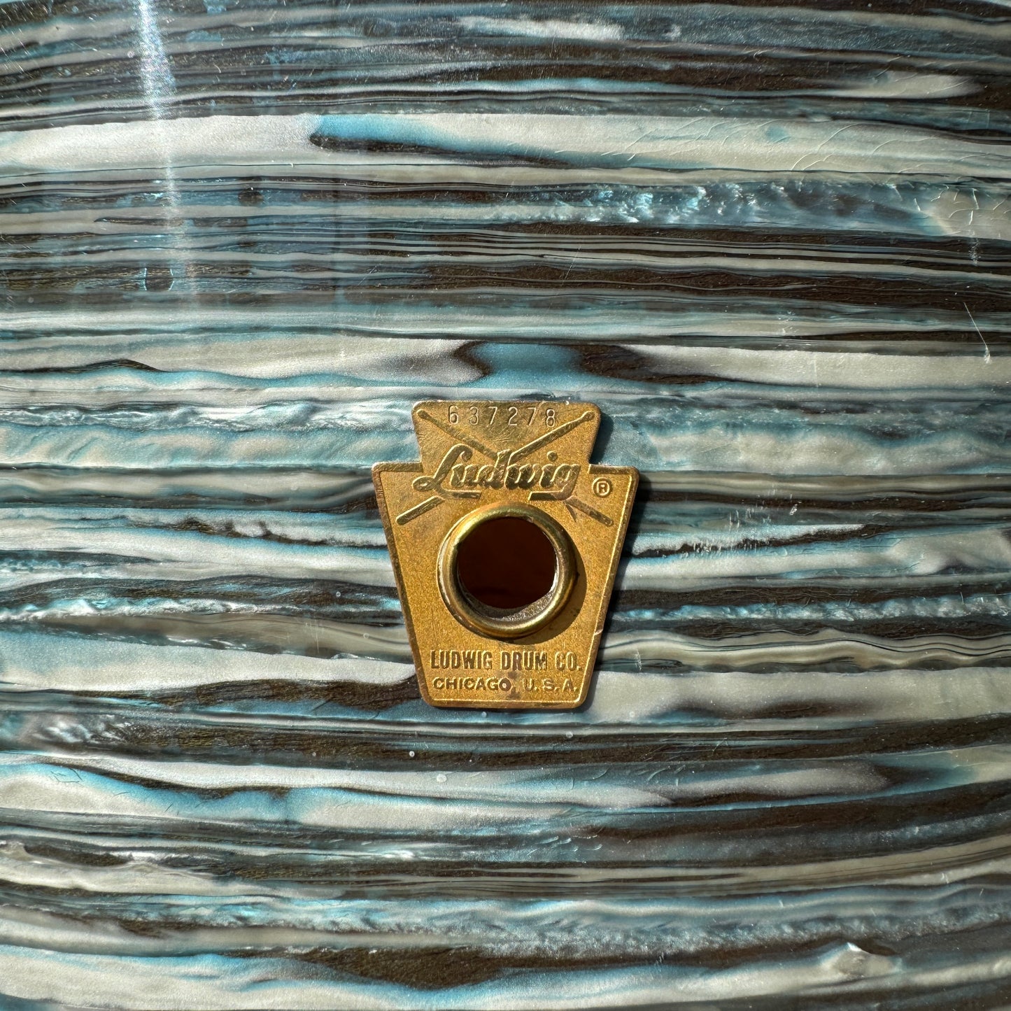 1960s Ludwig 9x13 Hollywood Tom Drum Oyster Blue Pearl