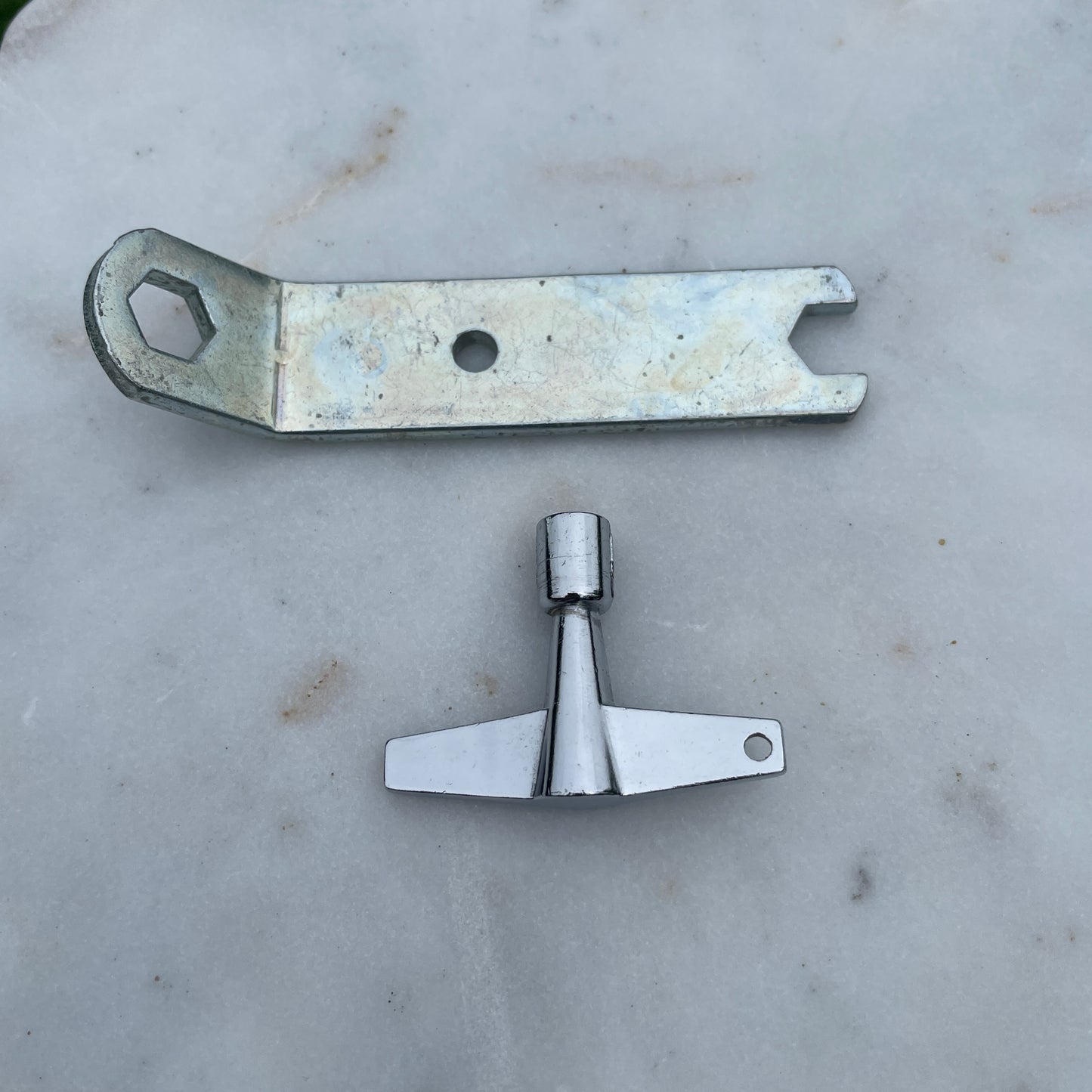 1960s-1970s Ludwig Drum Rail Console Wrench Key and Drum Tuning Key