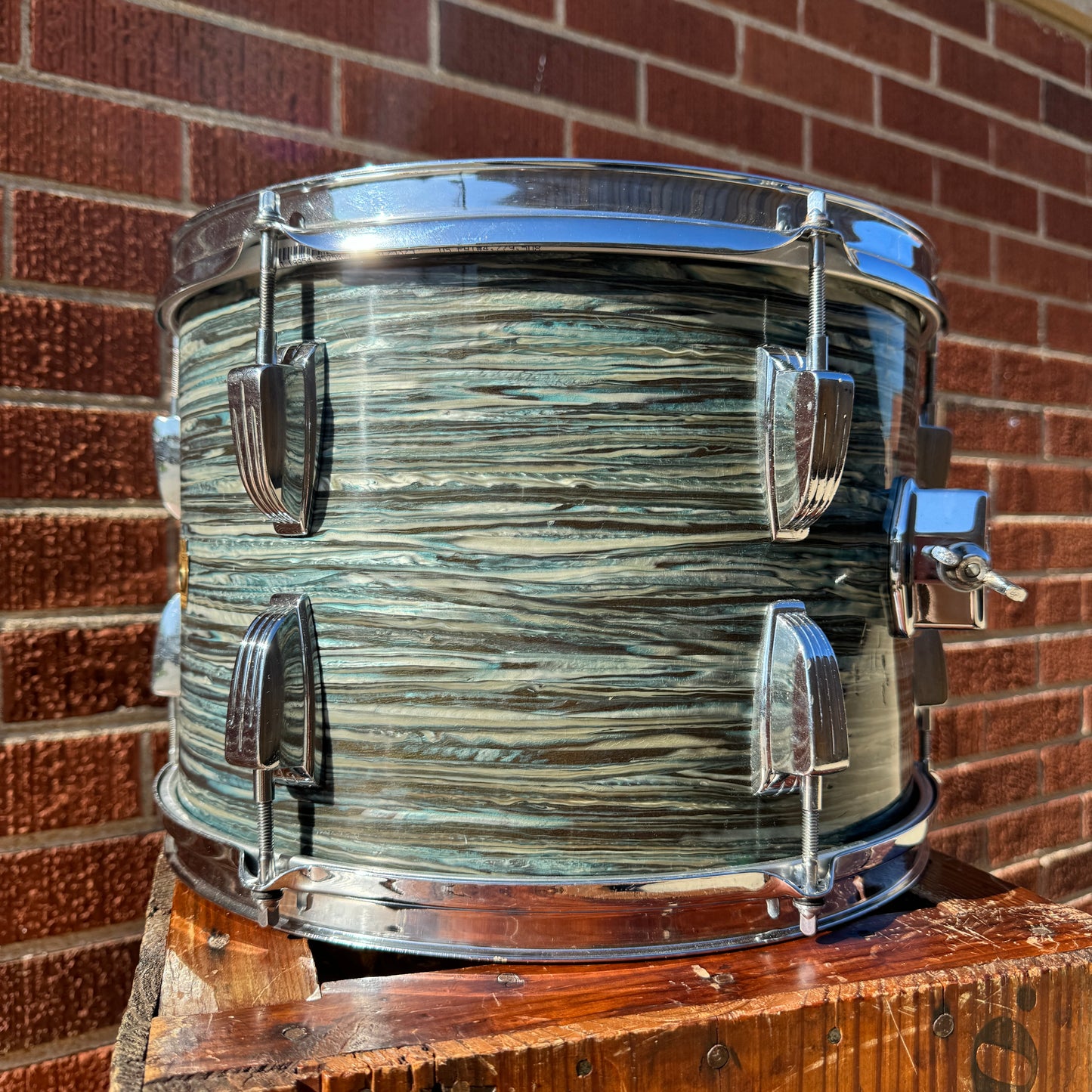 1960s Ludwig 9x13 Hollywood Tom Drum Oyster Blue Pearl