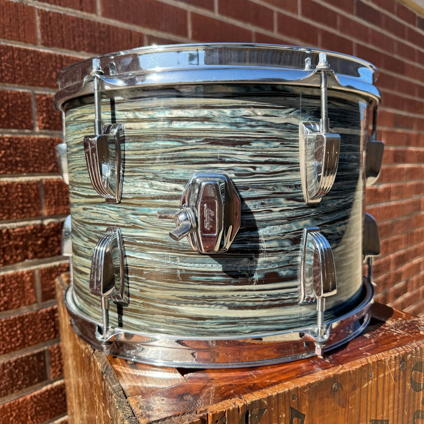 1960s Ludwig 9x13 Hollywood Tom Drum Oyster Blue Pearl
