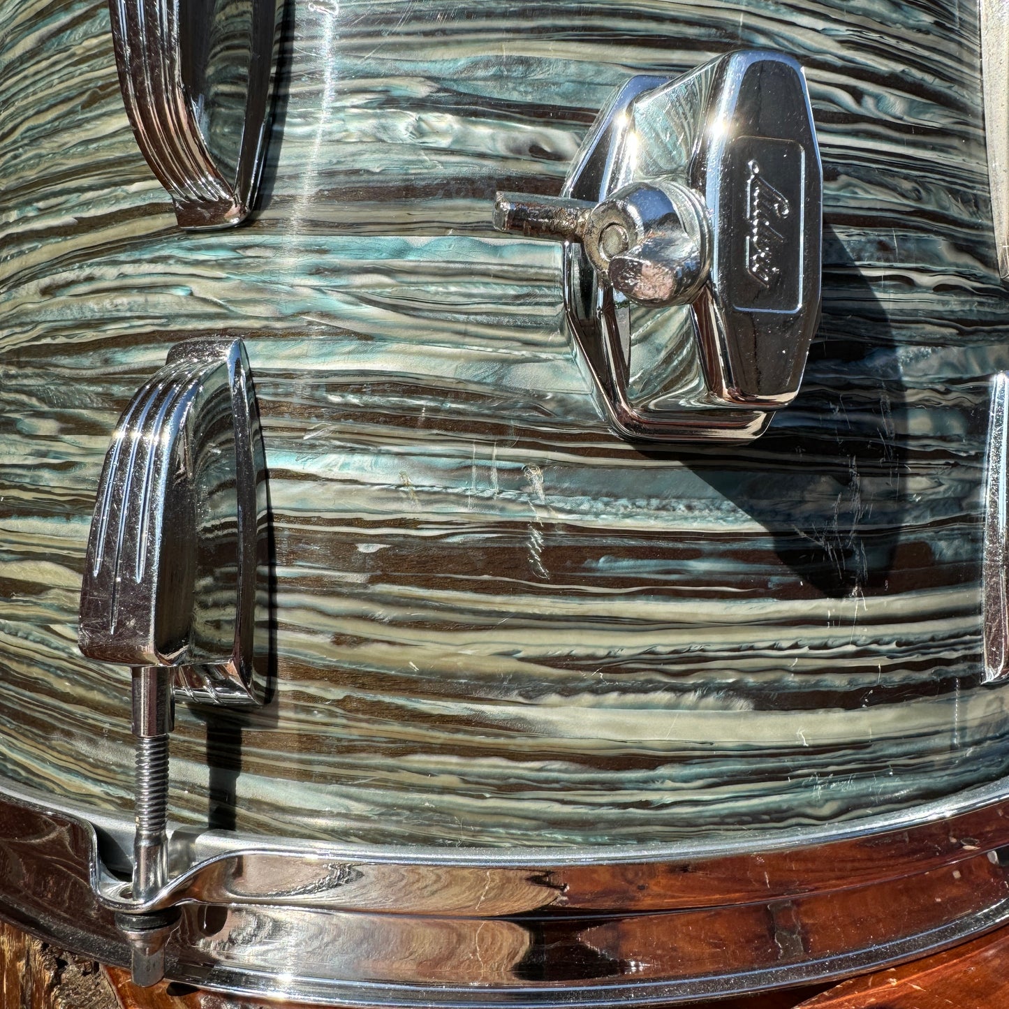 1960s Ludwig 9x13 Hollywood Tom Drum Oyster Blue Pearl