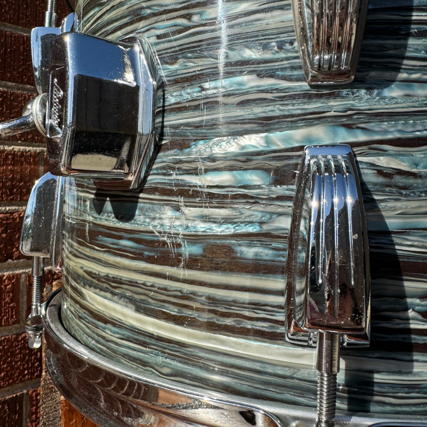 1960s Ludwig 9x13 Hollywood Tom Drum Oyster Blue Pearl