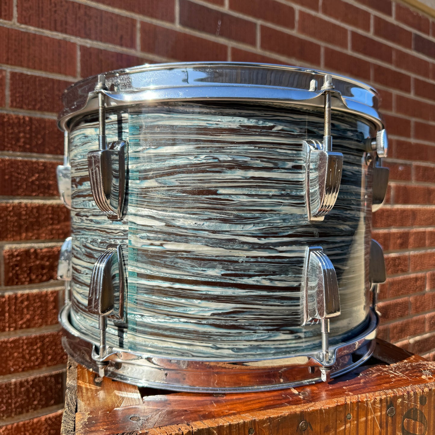 1960s Ludwig 9x13 Hollywood Tom Drum Oyster Blue Pearl