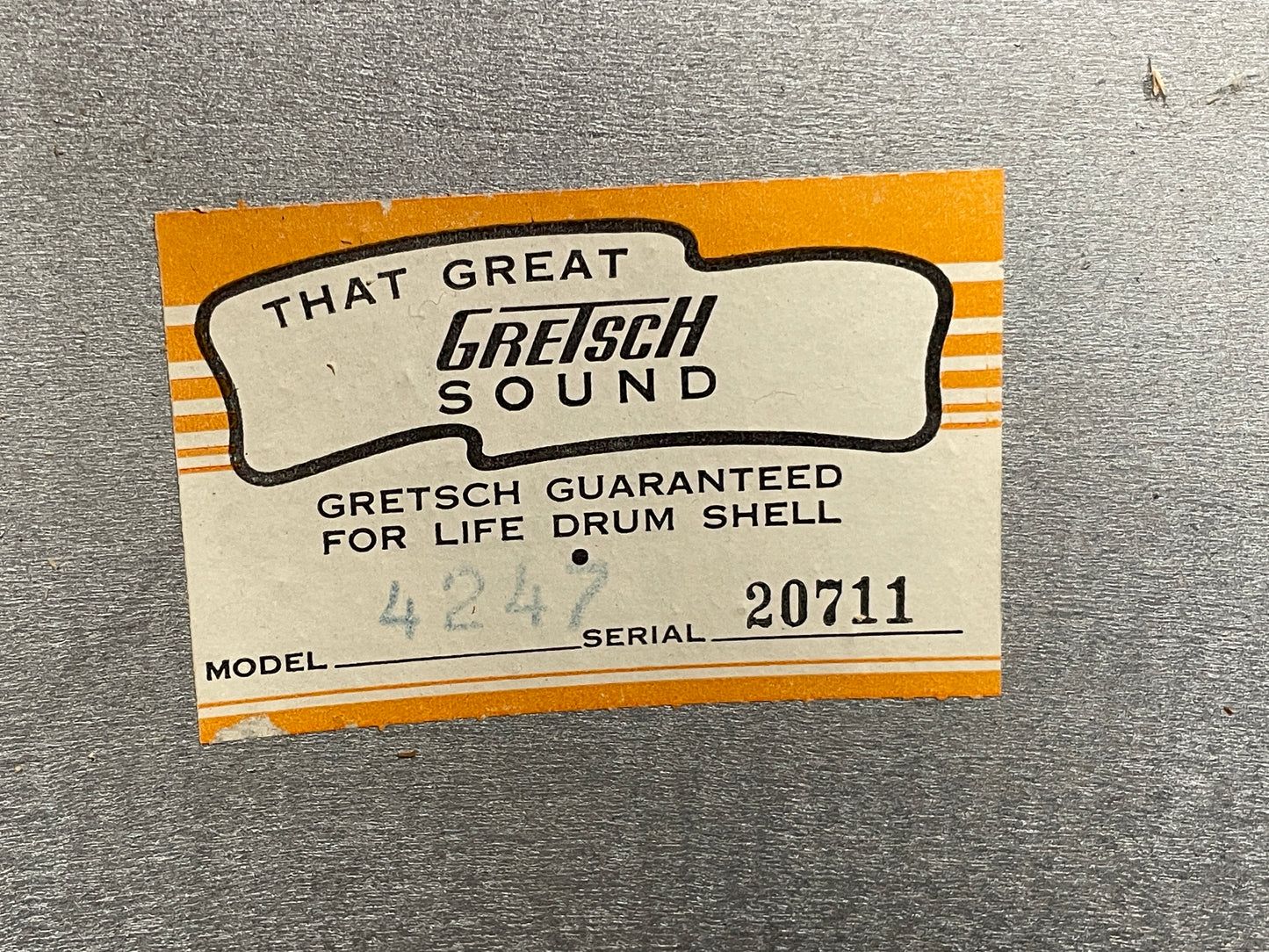 1970s Gretsch Stop Sign Badge Drum Set Black Diamond Pearl 22/13/16