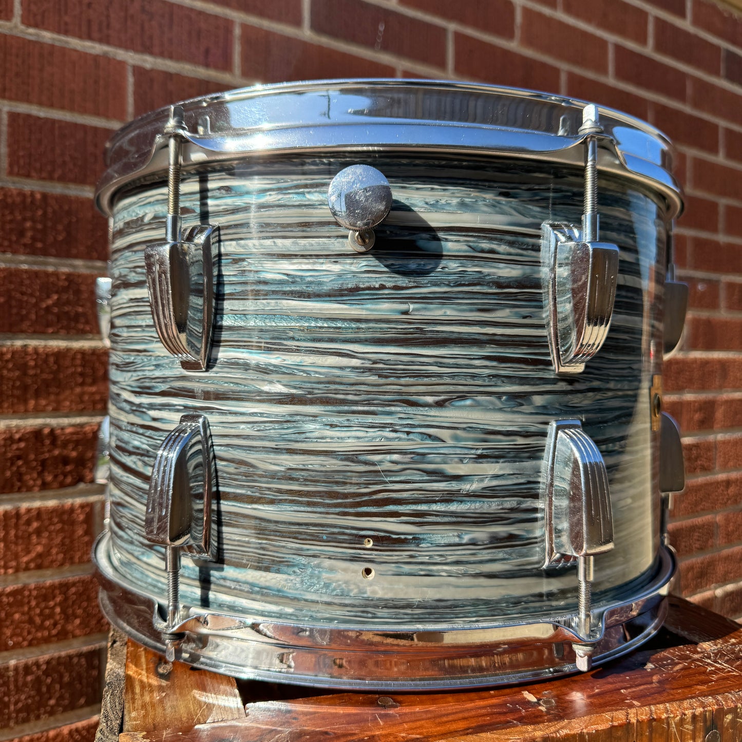 1960s Ludwig 9x13 Hollywood Tom Drum Oyster Blue Pearl