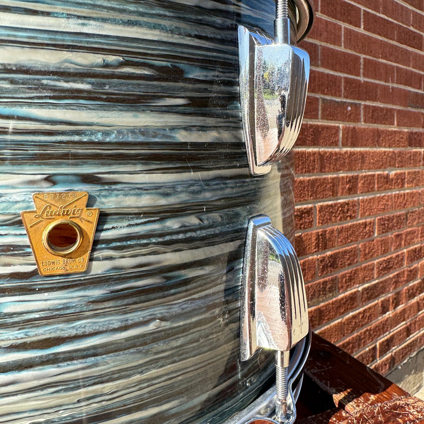 1960s Ludwig 9x13 Hollywood Tom Drum Oyster Blue Pearl
