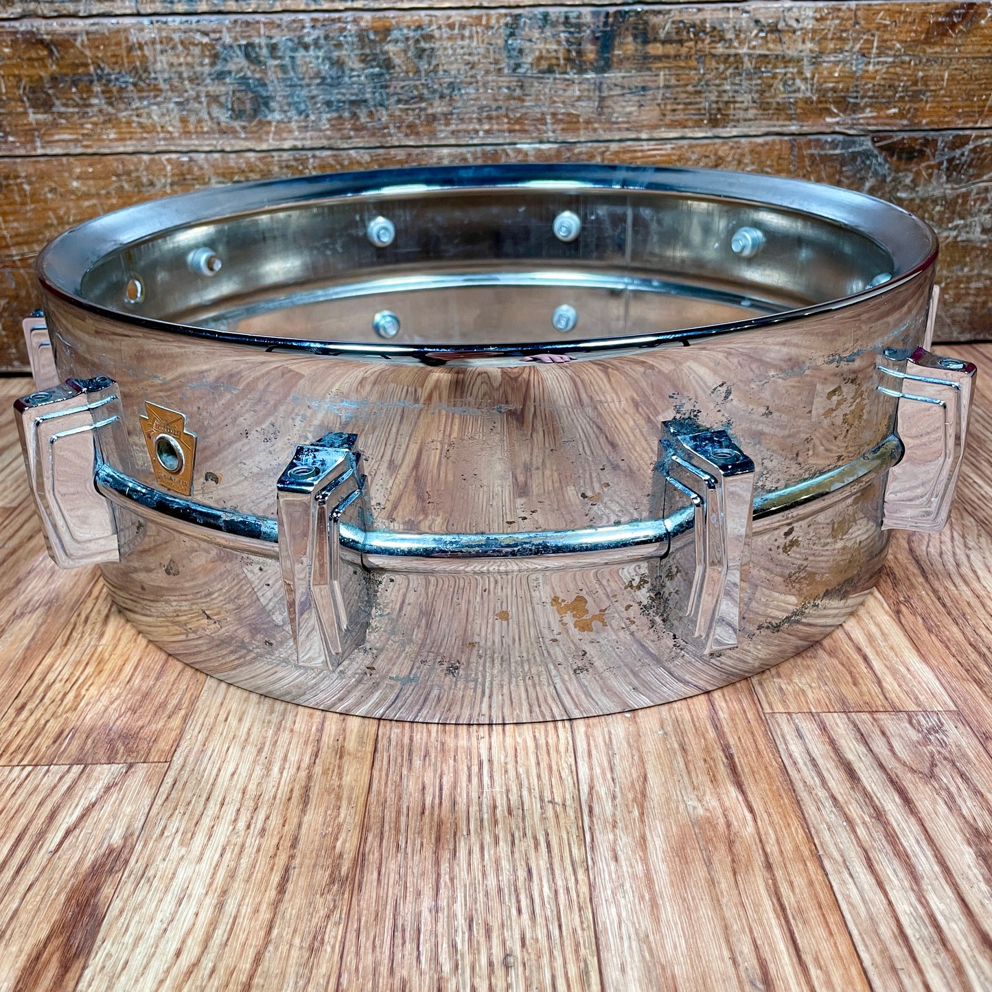1960s Ludwig 5x14 Super Sensitive Brass Snare Drum Shell COB Pre-Serial Supraphonic
