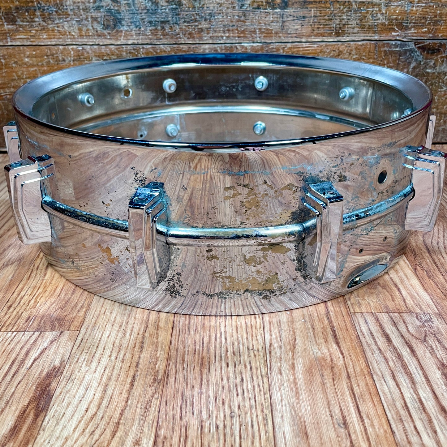 1960s Ludwig 5x14 Super Sensitive Brass Snare Drum Shell COB Pre-Serial Supraphonic