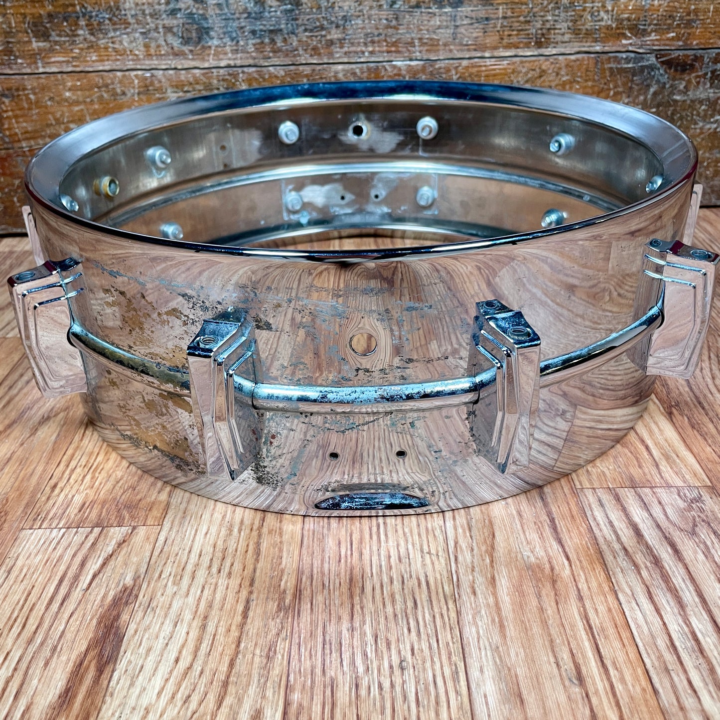 1960s Ludwig 5x14 Super Sensitive Brass Snare Drum Shell COB Pre-Serial Supraphonic