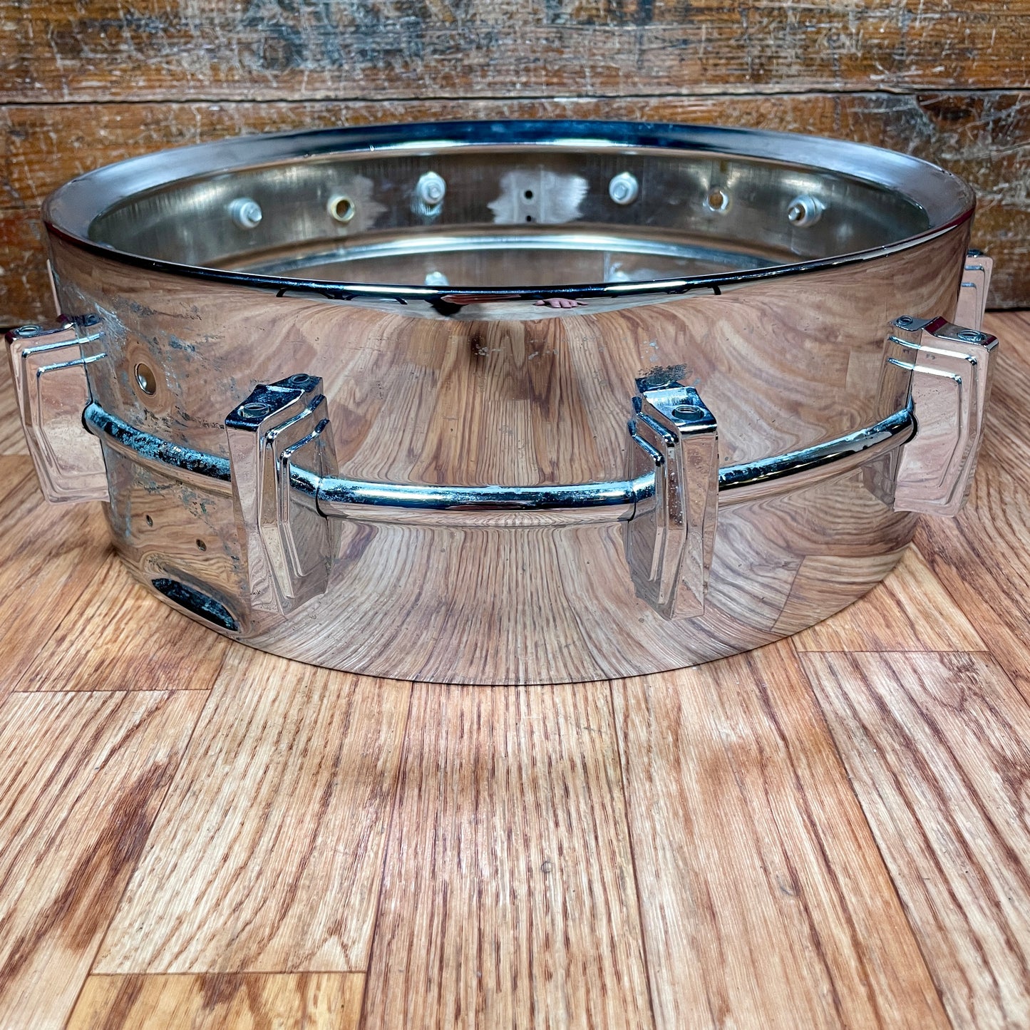 1960s Ludwig 5x14 Super Sensitive Brass Snare Drum Shell COB Pre-Serial Supraphonic