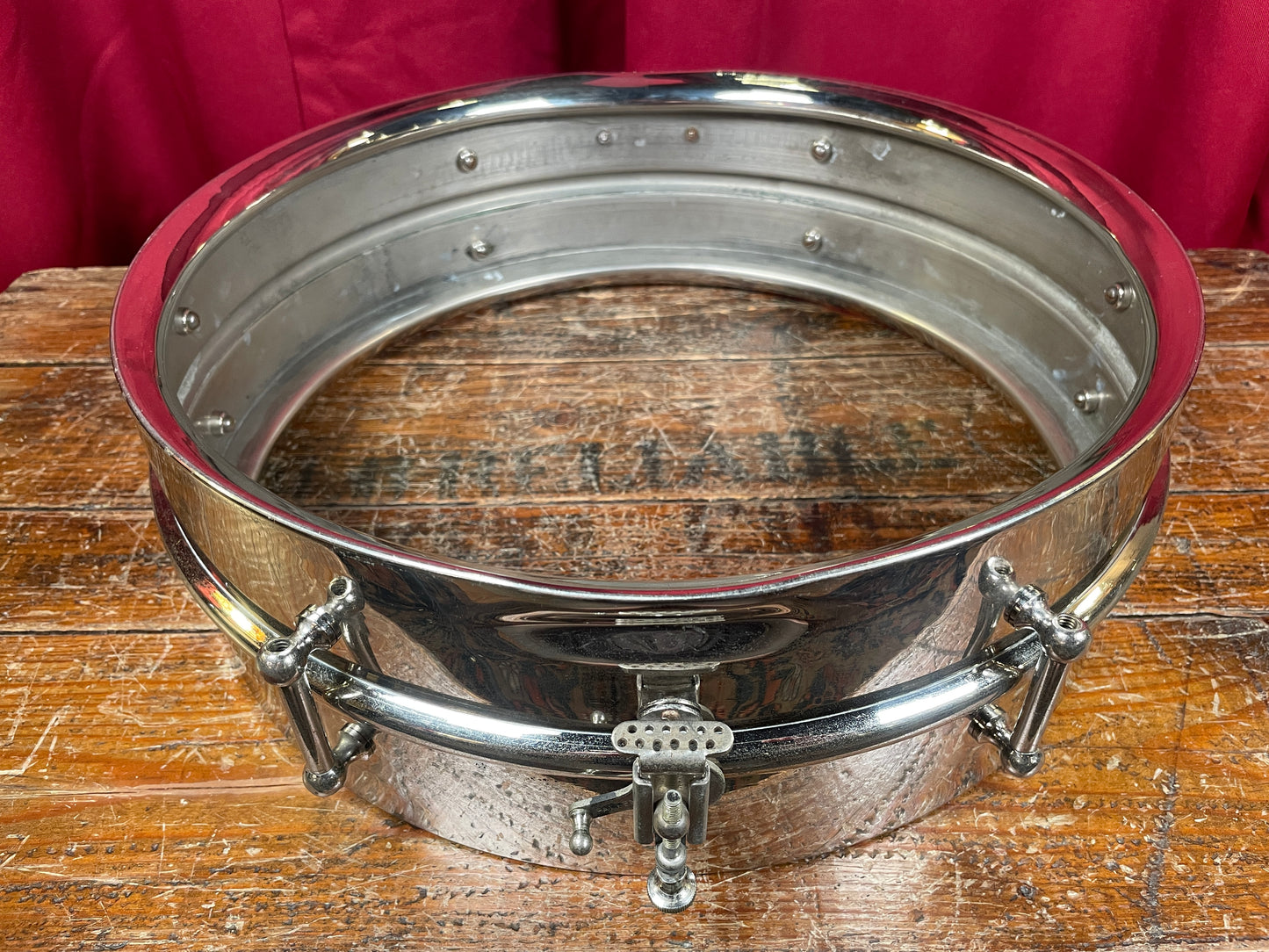 1920s Ludwig & Ludwig 5x15 Theatre Model 2 Pc. Brass Snare Drum NOB