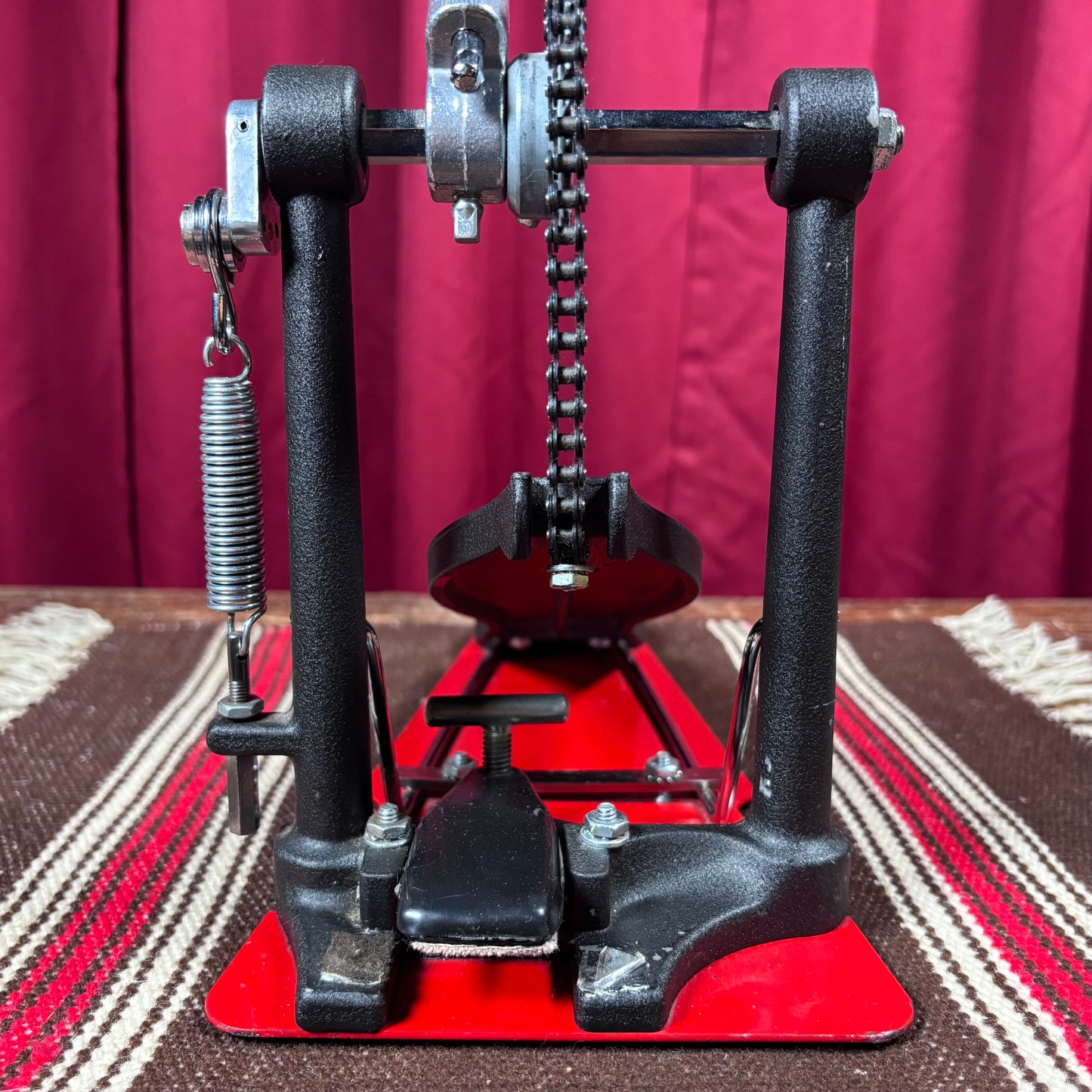 DW 5000CX Turbo Single Chain Bass Drum Pedal w/ Red Base Plate Drum Workshop