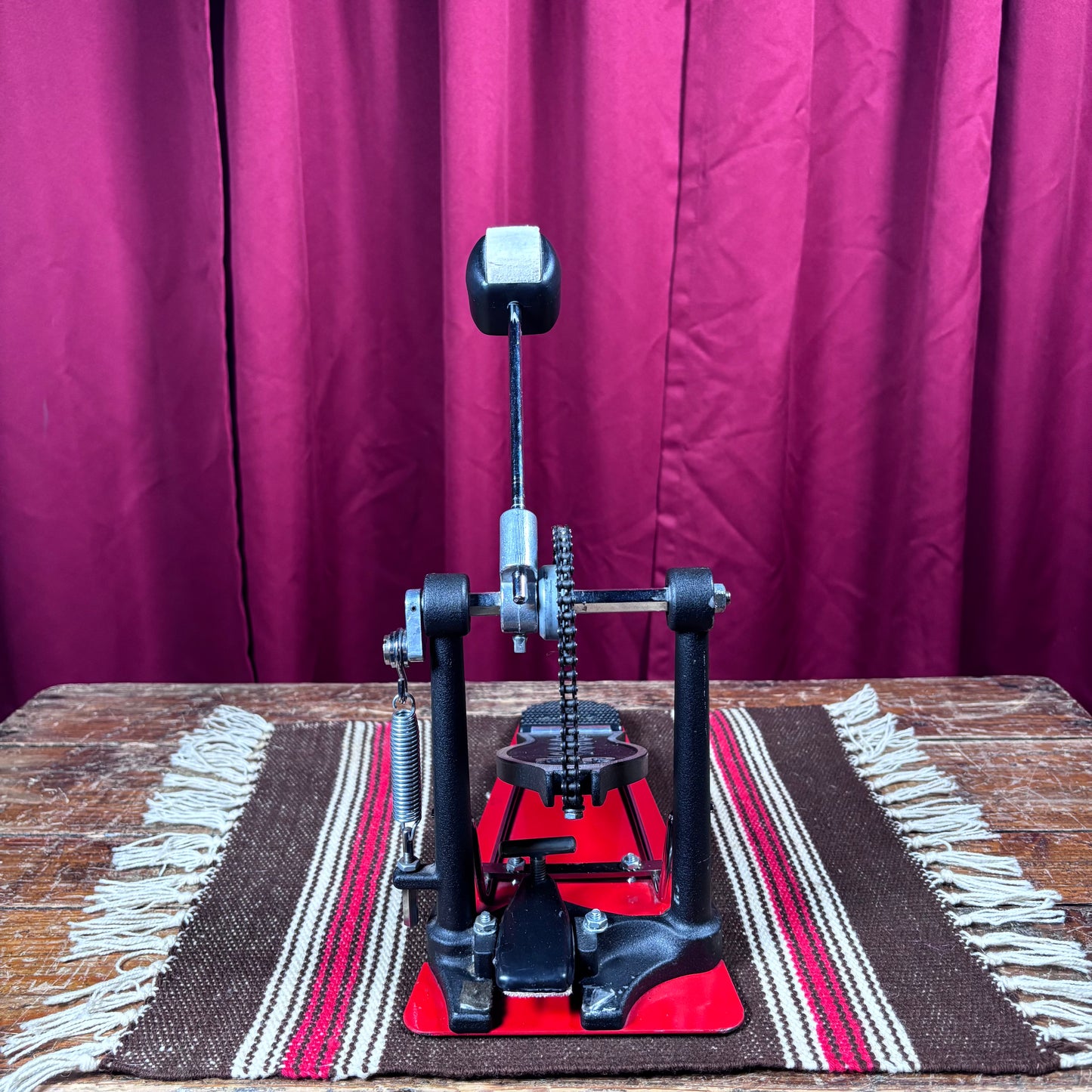 DW 5000CX Turbo Single Chain Bass Drum Pedal w/ Red Base Plate Drum Workshop
