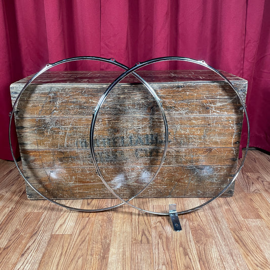 Rare 1960s 20" Slingerland Jet Outfit No. 20N Stick Saver Bass Drum Hoop Pair COB