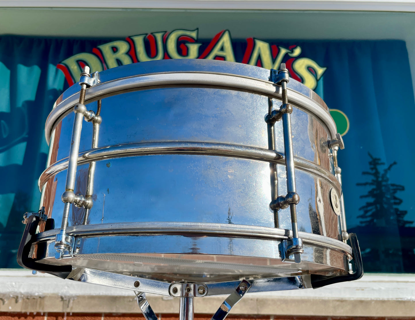 1930s Ludwig Standard/Universal/All-Round 6.5x15 2pc Heavy Brass Shell Snare Drum