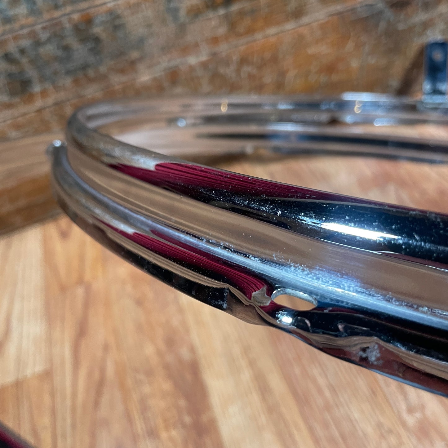 Rare 1960s 20" Slingerland Jet Outfit No. 20N Stick Saver Bass Drum Hoop Pair COB
