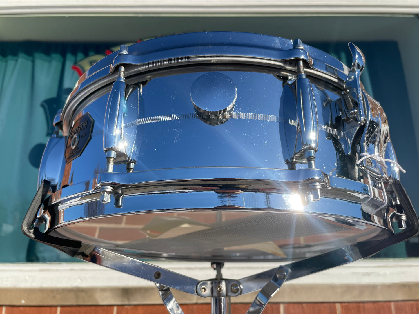 1970s Gretsch No. 4160 Chrome Over Brass 5x14 Snare Drum