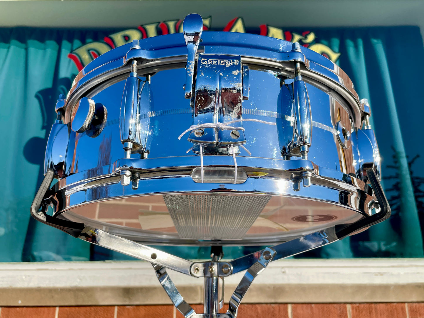 1970s Gretsch No. 4160 Chrome Over Brass 5x14 Snare Drum