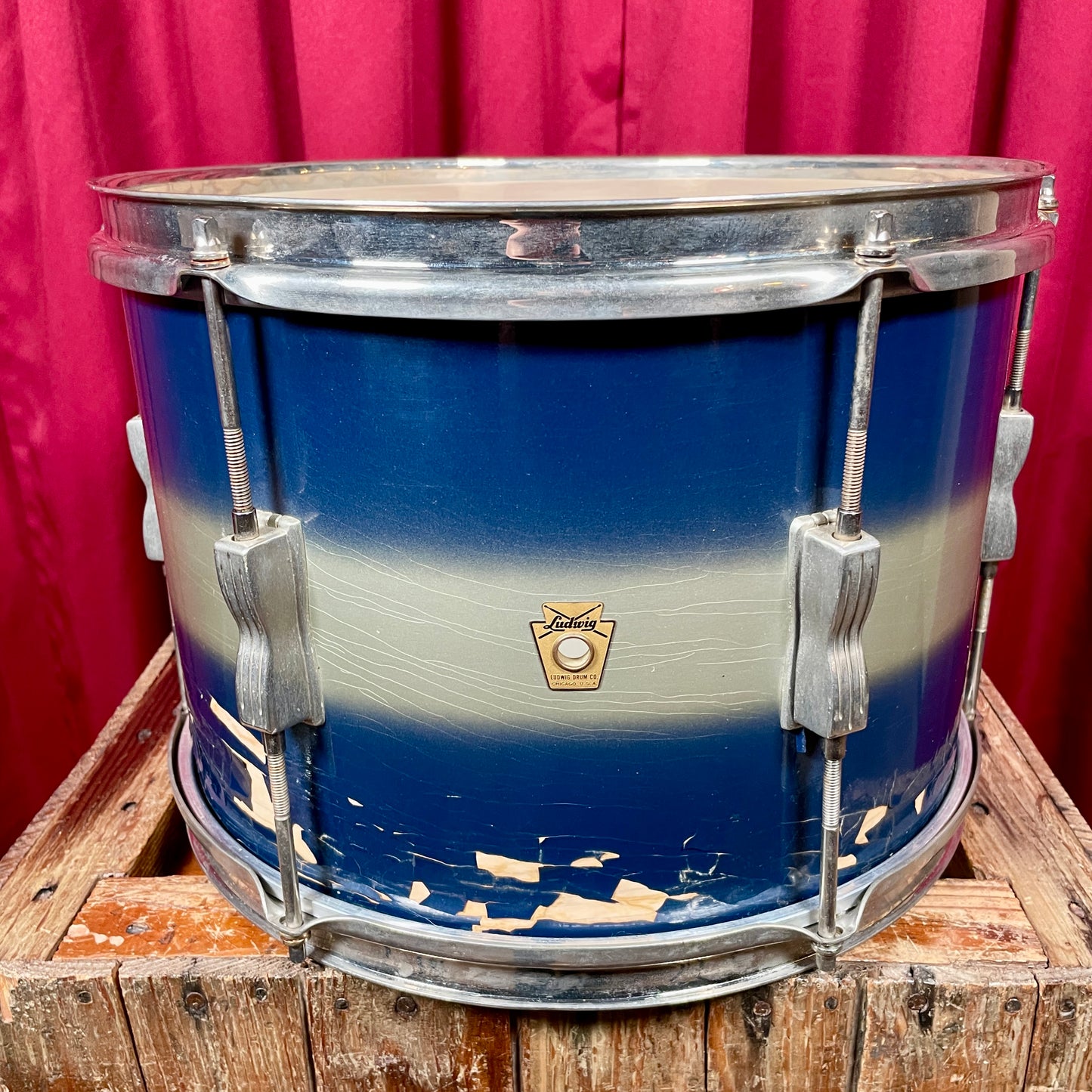 1960s Ludwig 9x13 Club Date Pre-Serial Tom Blue / Silver Duco
