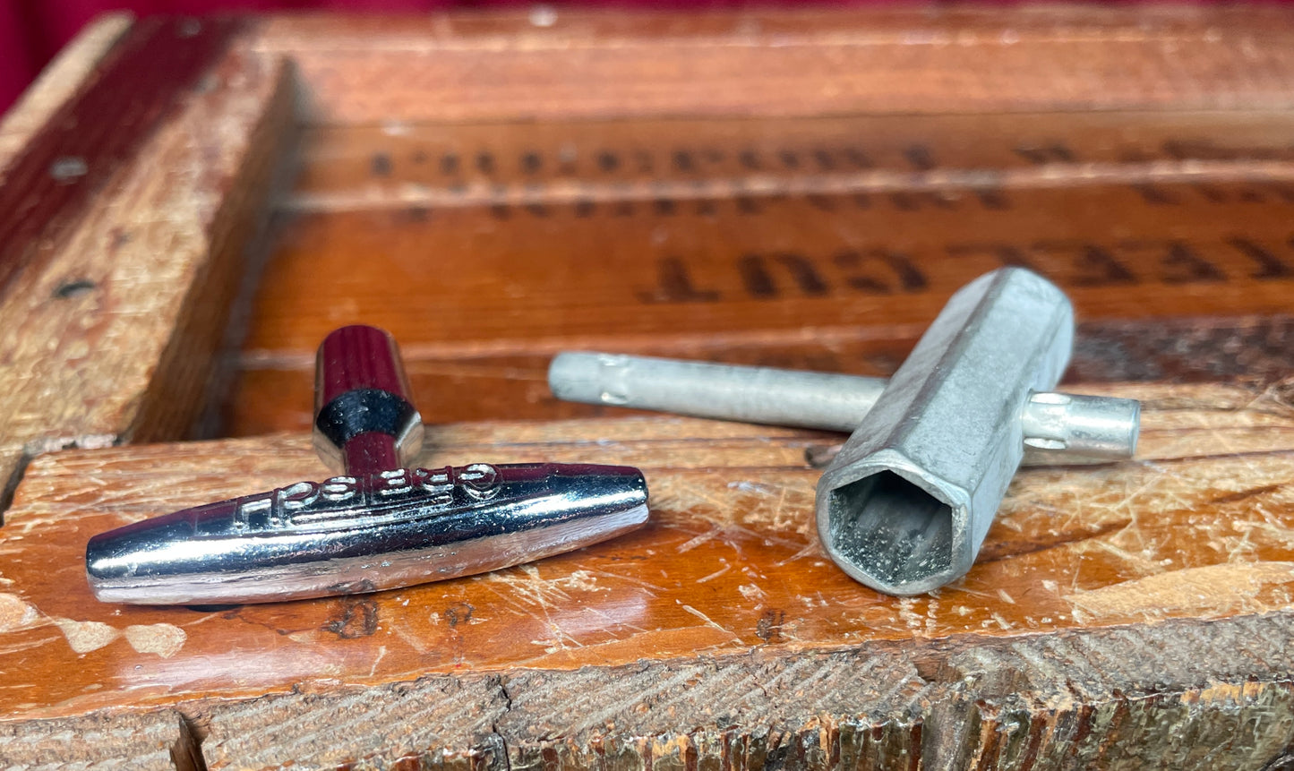 Vintage 1960s Gretsch Drum Tuning Key & Rail Consolette Hex Wrench