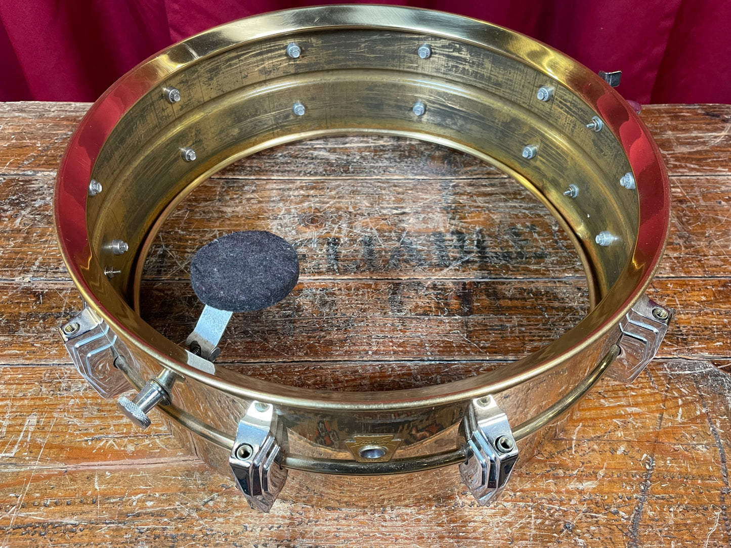 Zoro's 1960 Ludwig Super-Ludwig 5x14 Rare No. 401 Lacquered Brass Pre-Serial Supraphonic Snare Drum