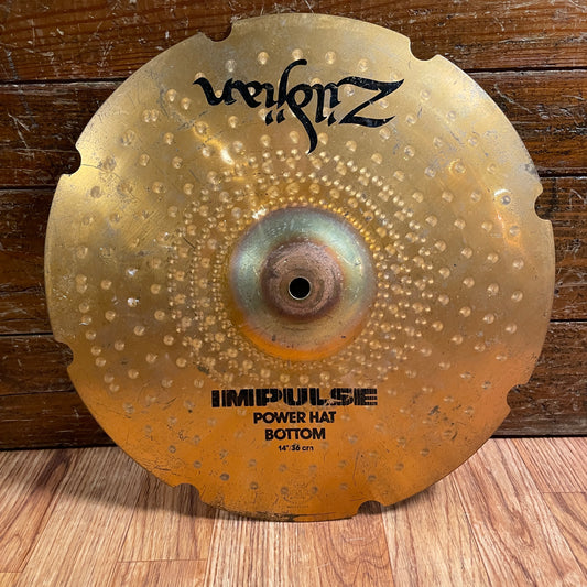 14" Zildjian Impulse Power Hat Bottom Hi-Hat Cymbal Single 1120g