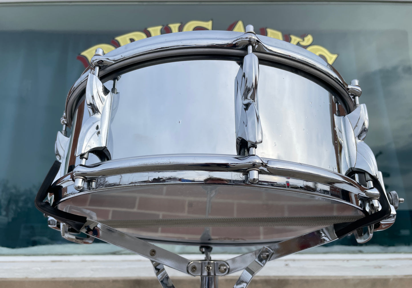 1970s Premier 2000 5.5x14 Snare Drum Chrome Over Aluminum Made in England