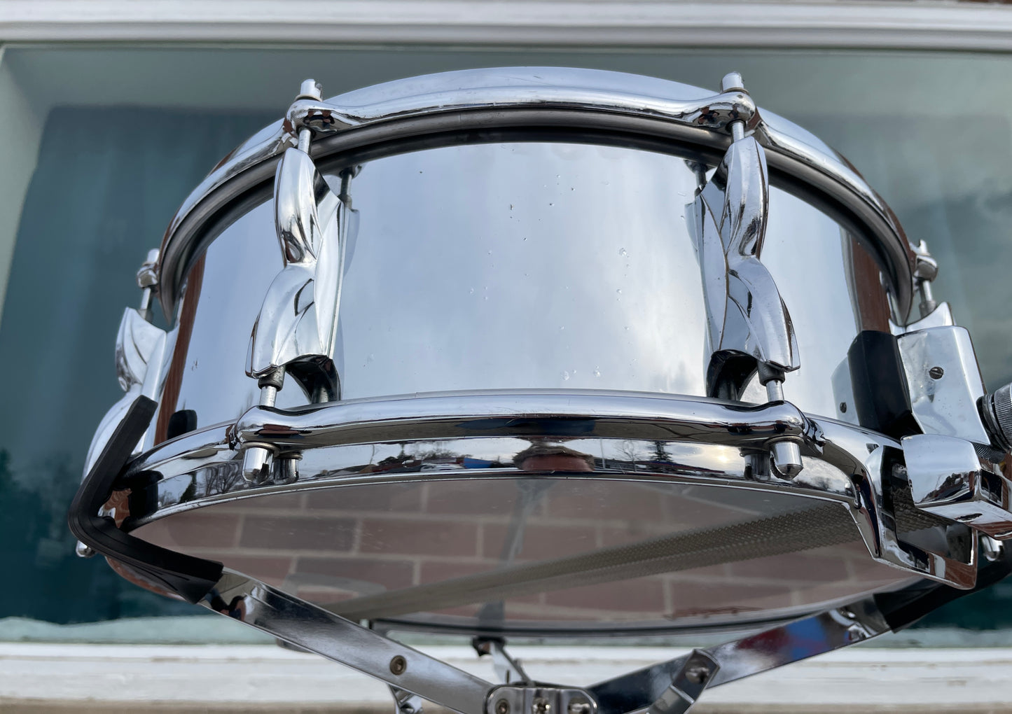 1970s Premier 2000 5.5x14 Snare Drum Chrome Over Aluminum Made in England