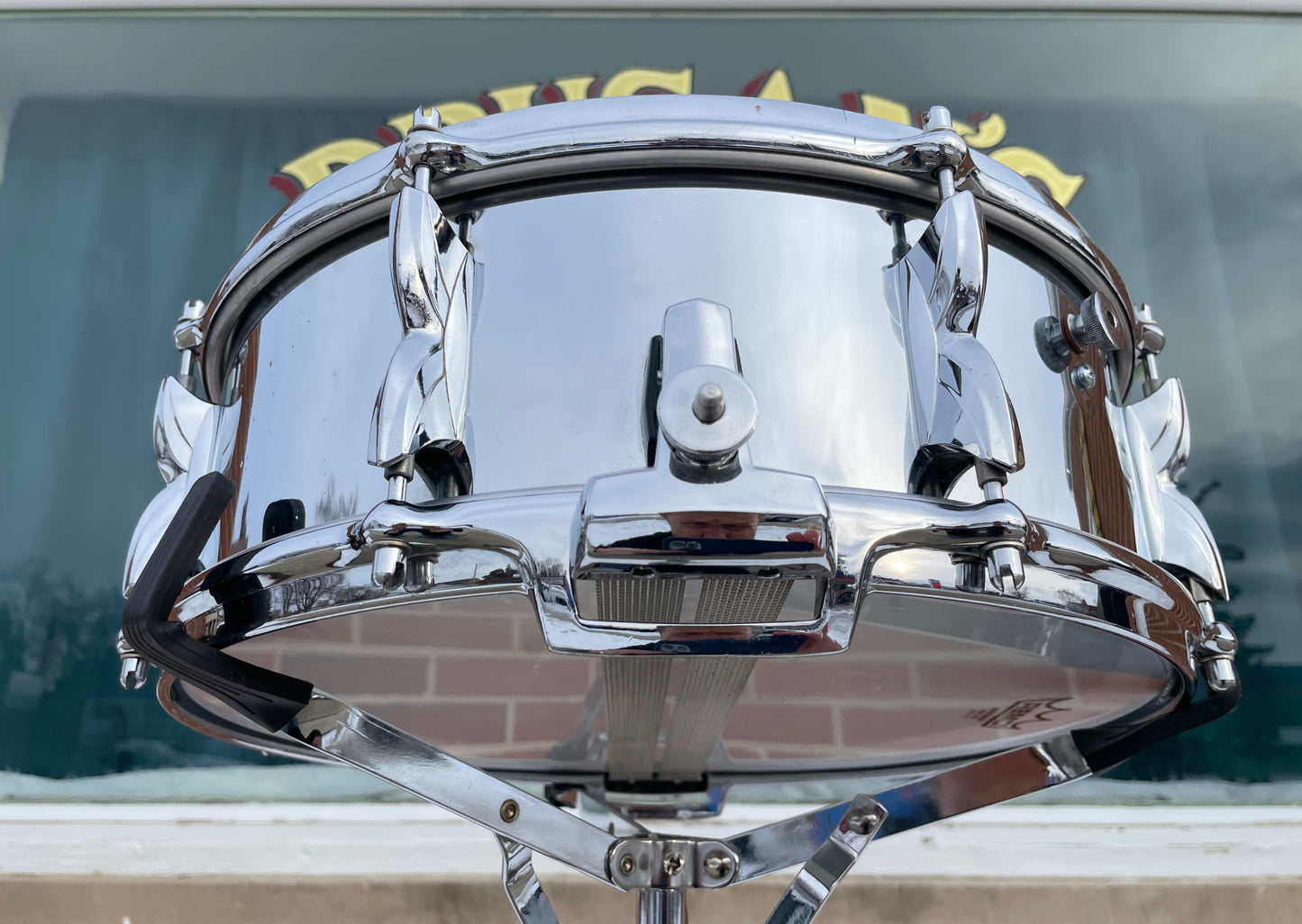 1970s Premier 2000 5.5x14 Snare Drum Chrome Over Aluminum Made in England