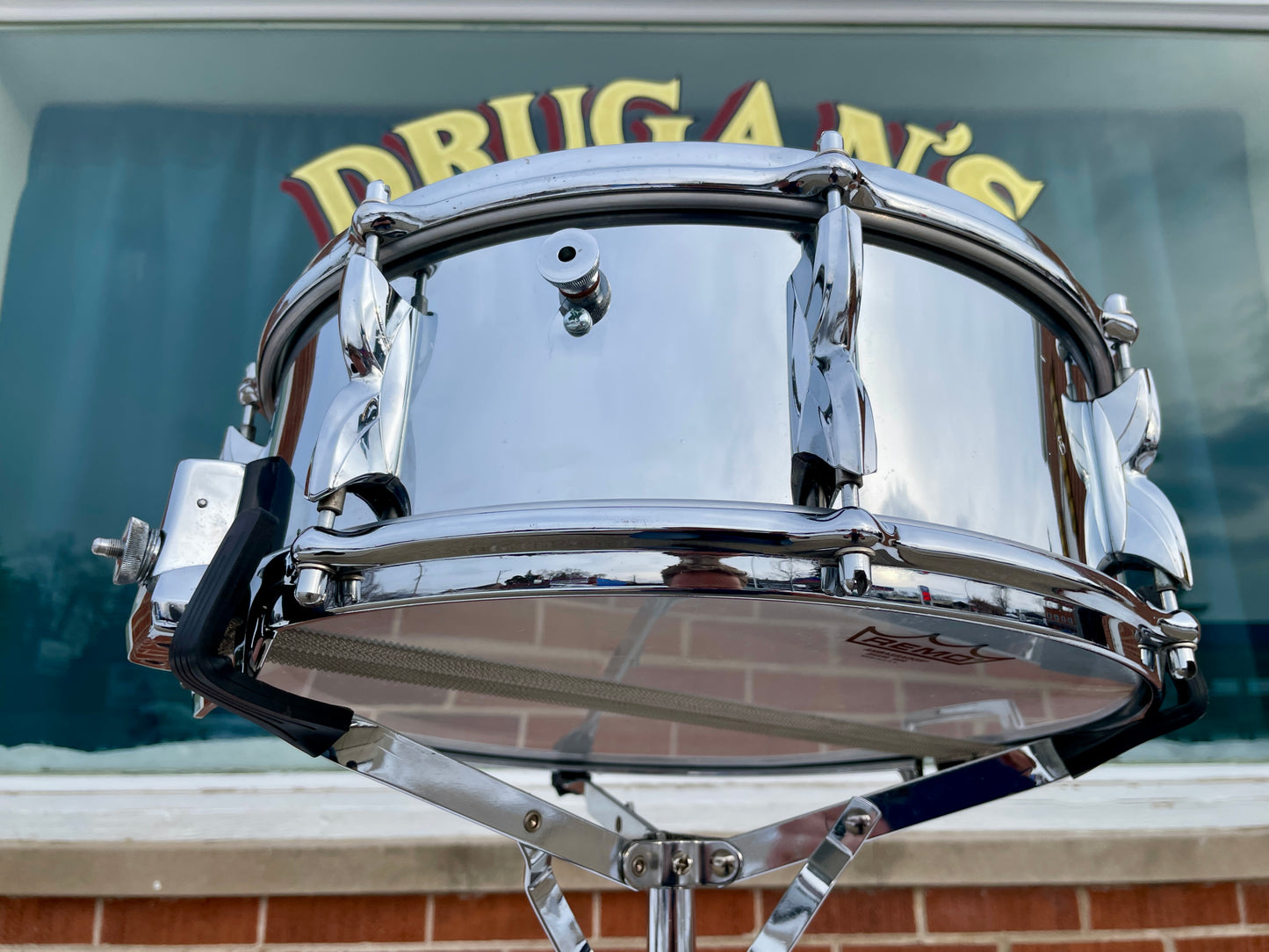 1970s Premier 2000 5.5x14 Snare Drum Chrome Over Aluminum Made in England