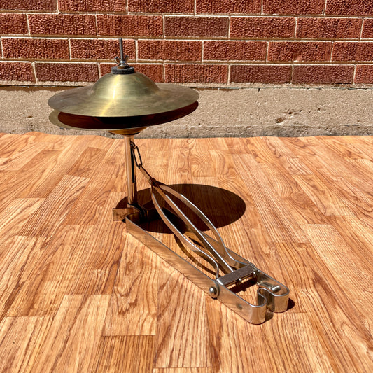 1920s Leedy Low Boy Sock Cymbal Pedal No. 271 w/ 10" Leedy Deep Cup Cymbals