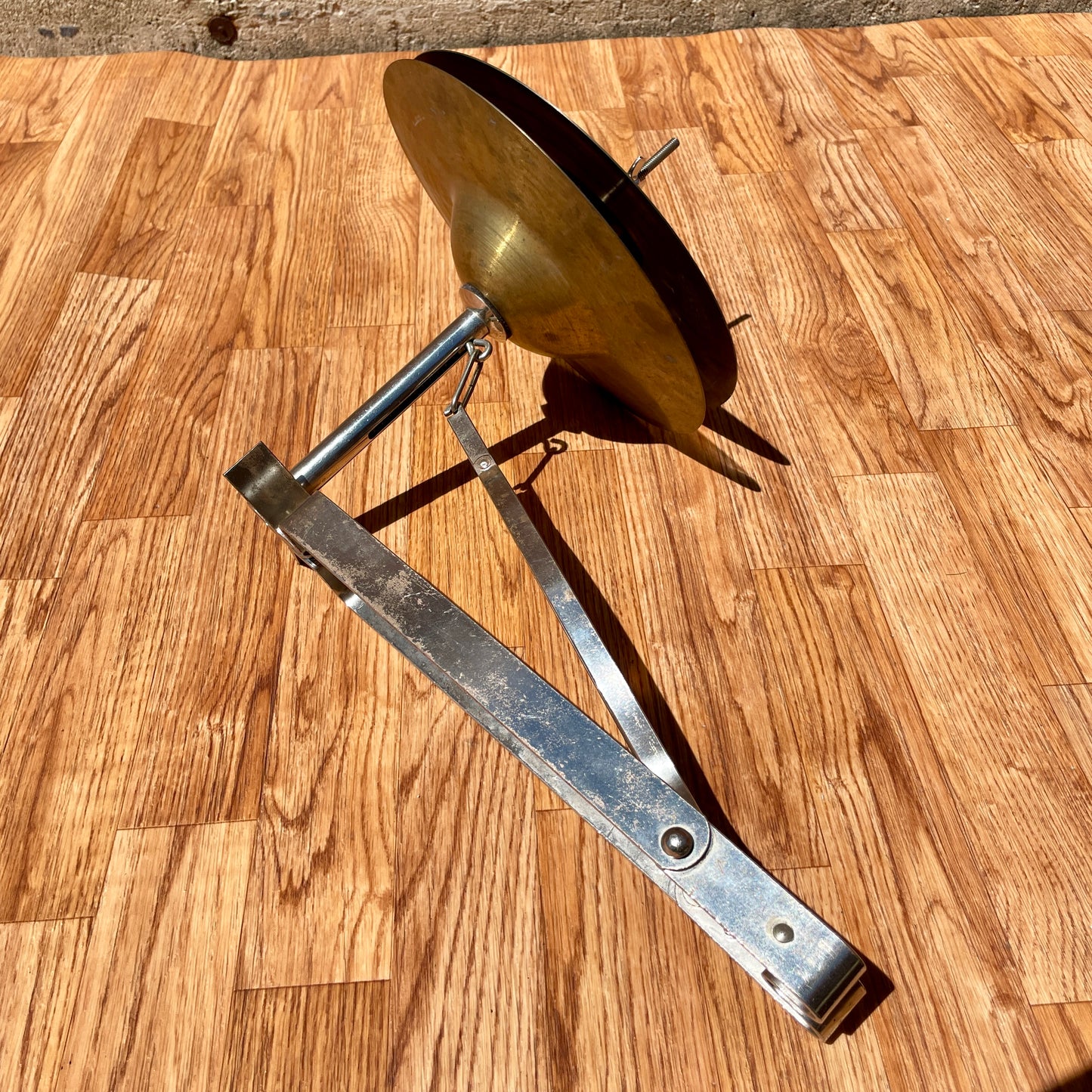1920s Leedy Low Boy Sock Cymbal Pedal No. 271 w/ 10" Leedy Deep Cup Cymbals