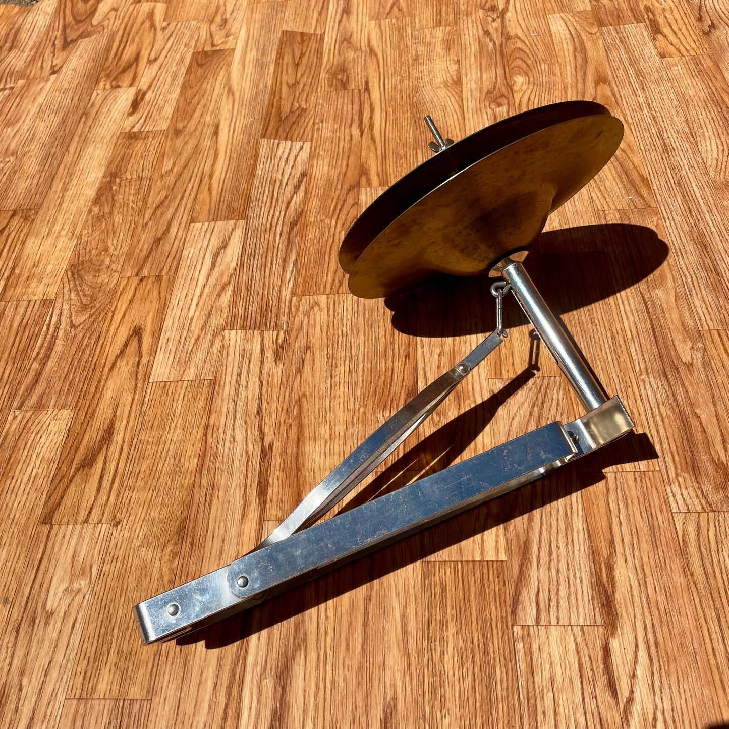 1920s Leedy Low Boy Sock Cymbal Pedal No. 271 w/ 10" Leedy Deep Cup Cymbals