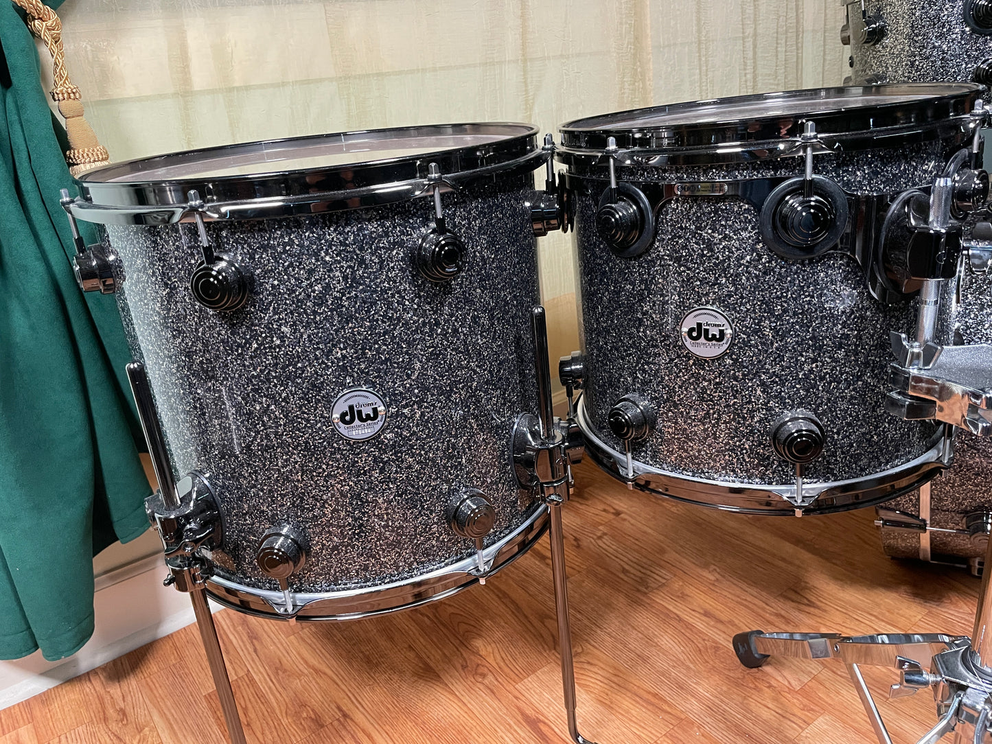 DW Collector's Series Pure Birch Drum Set Black Galaxy 20/10/12/14/16 Drum Workshop
