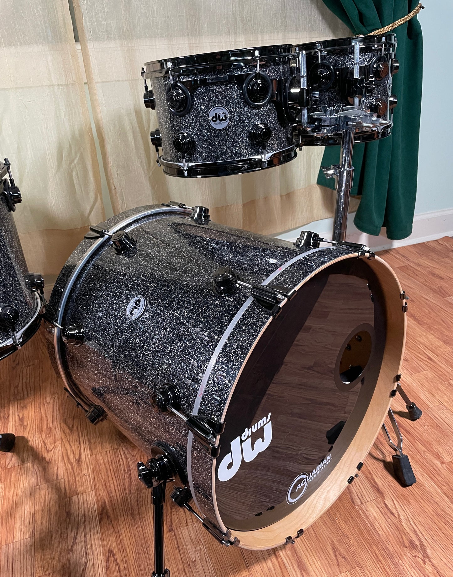 DW Collector's Series Pure Birch Drum Set Black Galaxy 20/10/12/14/16 Drum Workshop