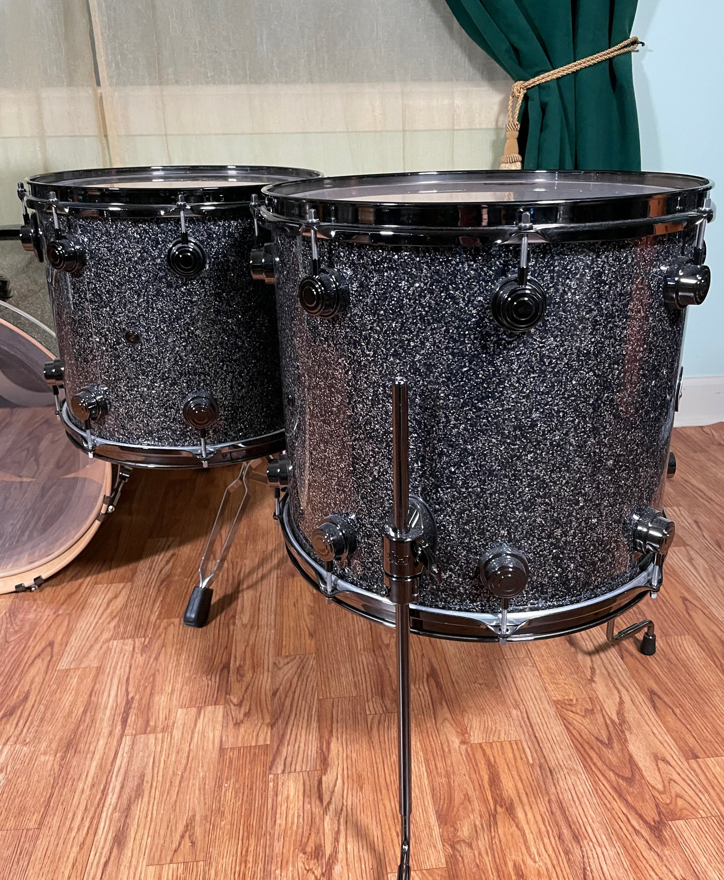 DW Collector's Series Pure Birch Drum Set Black Galaxy 20/10/12/14/16 Drum Workshop