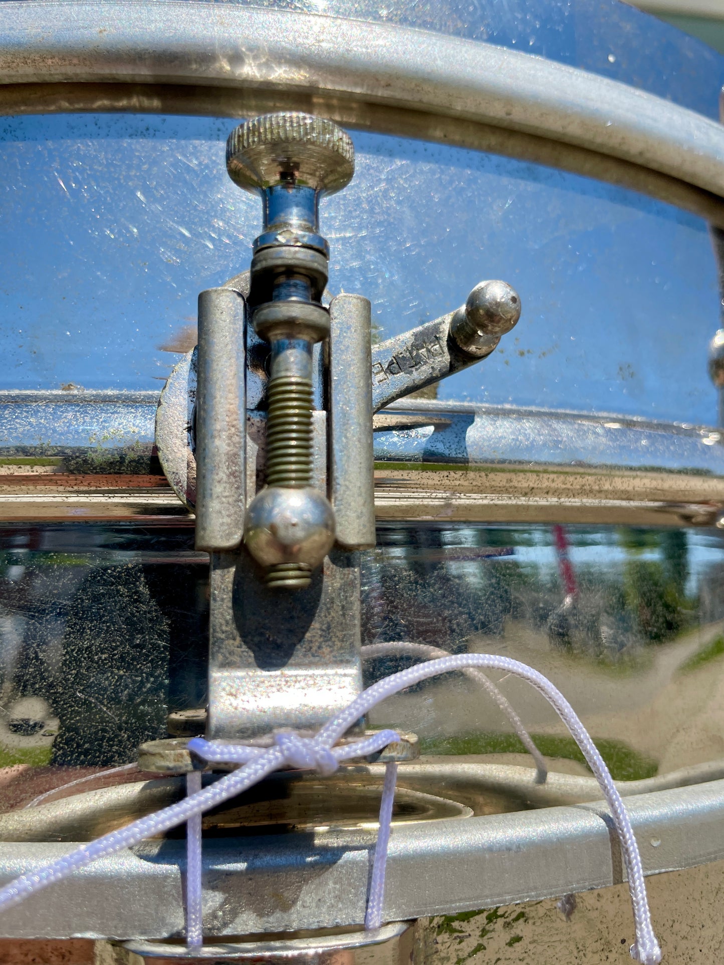 1920s Ludwig & Ludwig 5x15 Theatre Model 2 Pc. Brass Snare Drum NOB